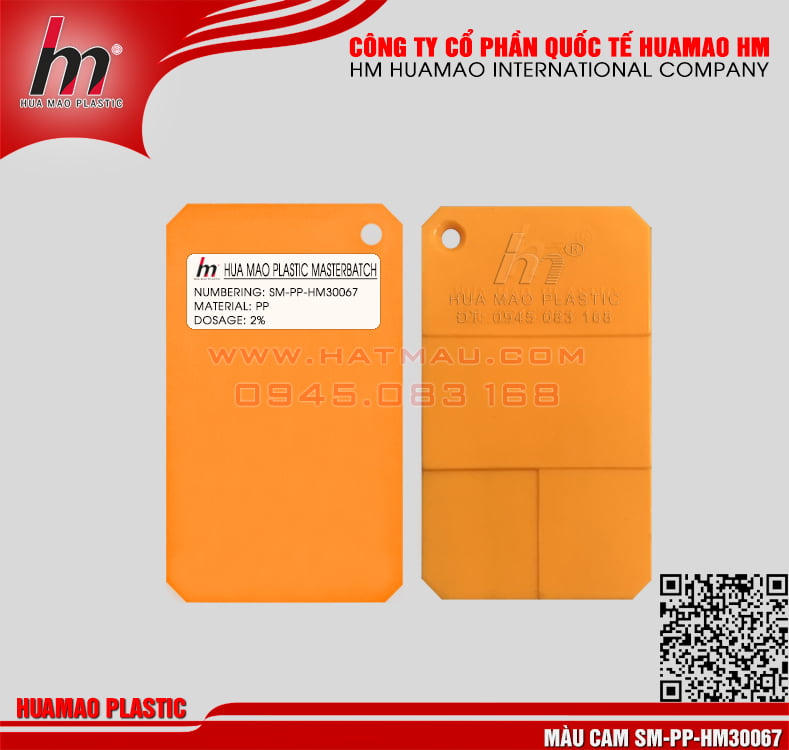 Hạt nhựa màu cam PP Hạt nhựa màu cam PP